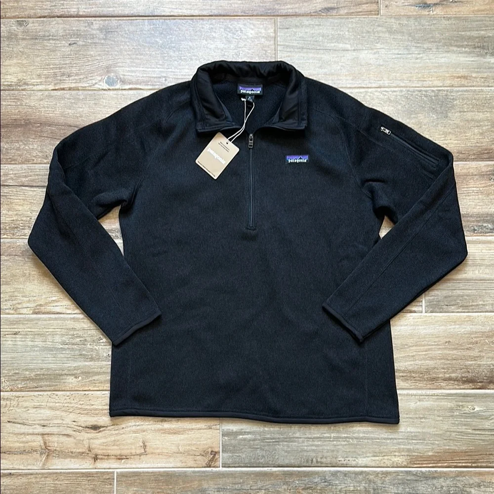 NWT Patagonia Better Sweater Black Sweatshirt Quarter-Zip STY25618 Women’s XL - Picture 2 of 12
